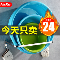 Toilet washbasin rack-free bathroom bath tub holder toilet wall-mounted towel storage rack tub shelf
