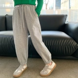 Осенние розовые летние тонкие детские штаны, в западном стиле