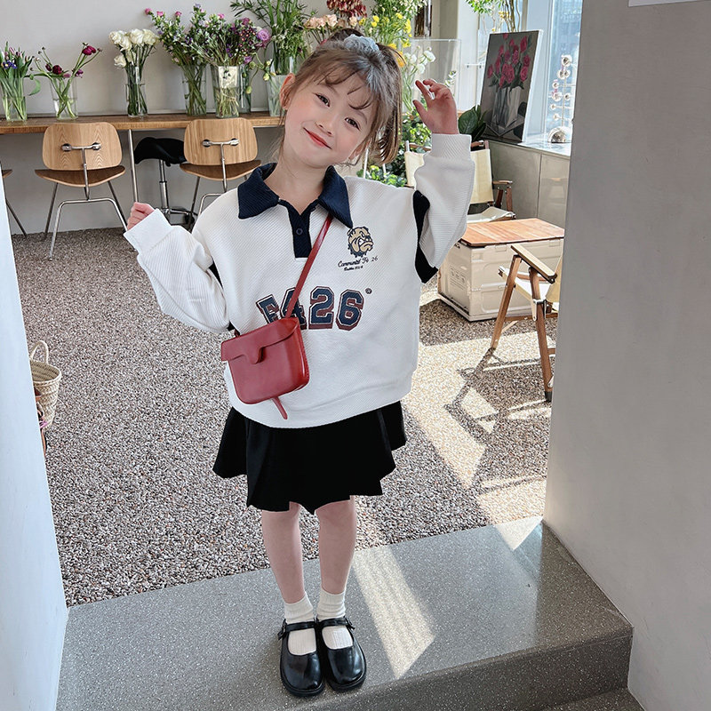 yojia girls' spring clothing college winewear children's clothing 2022 new children's Korean version of the children's spring and autumn blouses