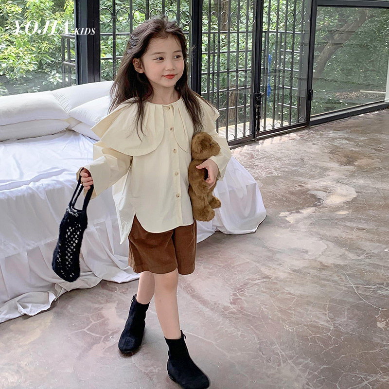 Girl Shirt Spring Autumn Money 2023 new foreign air baby white blouses Long sleeves Princess shirt Child dolls-Taobao