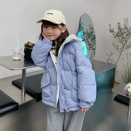 yojia Пуховик, бархатная детская утепленная куртка, в западном стиле, детская одежда, утиный пух