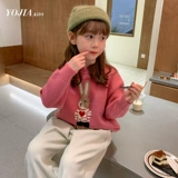 Свитер, демисезонный детский трикотажный приятный телу пуховик, детская одежда, в западном стиле