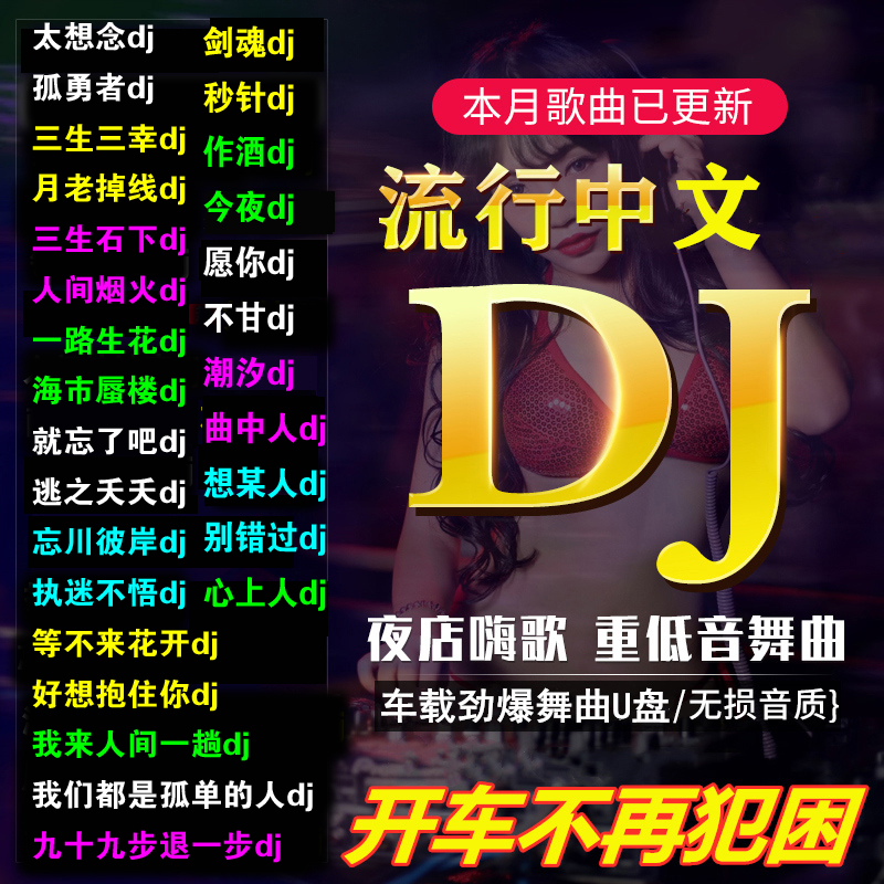 Car portable flash drive full video Chinese dj dance music pop new song nightclub best song MV no distortion car usb disk