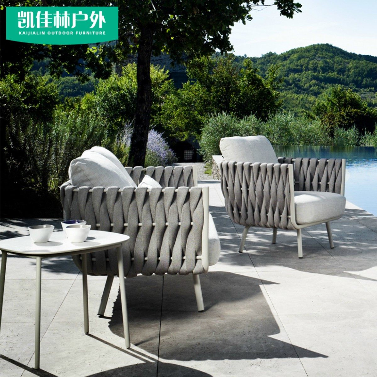 Outdoor Sofa VILLA AREA WATERPROOF AND CREATIVE FURNITURE RATTAN SOFA PATIO OUTDOOR LEISURE HOTEL SOFT-FIT RATTAN FURNITURE-TAOBAO