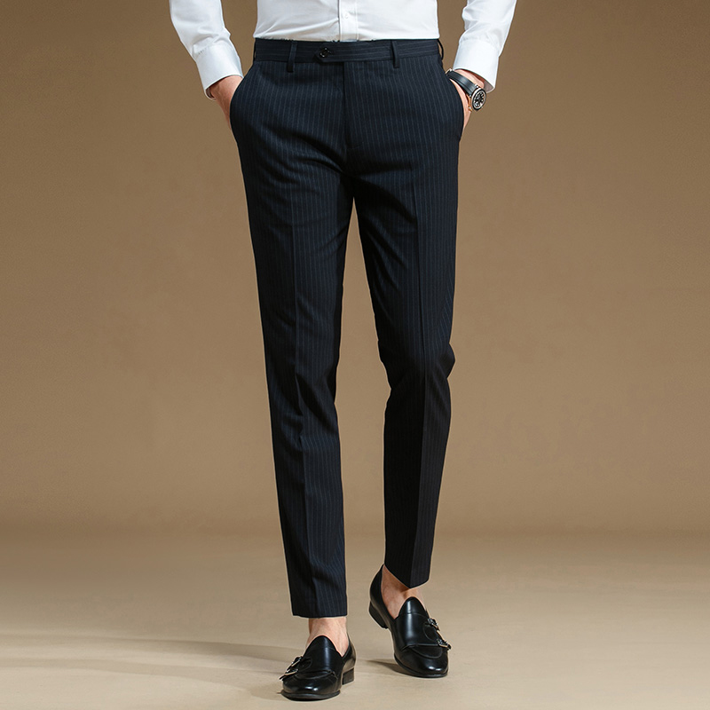 Fugui Bird Western Pants Men Business Positive Dress Fall S-up Trend Long Pants High End Free Ironing Professional Striped Western Dress Pants