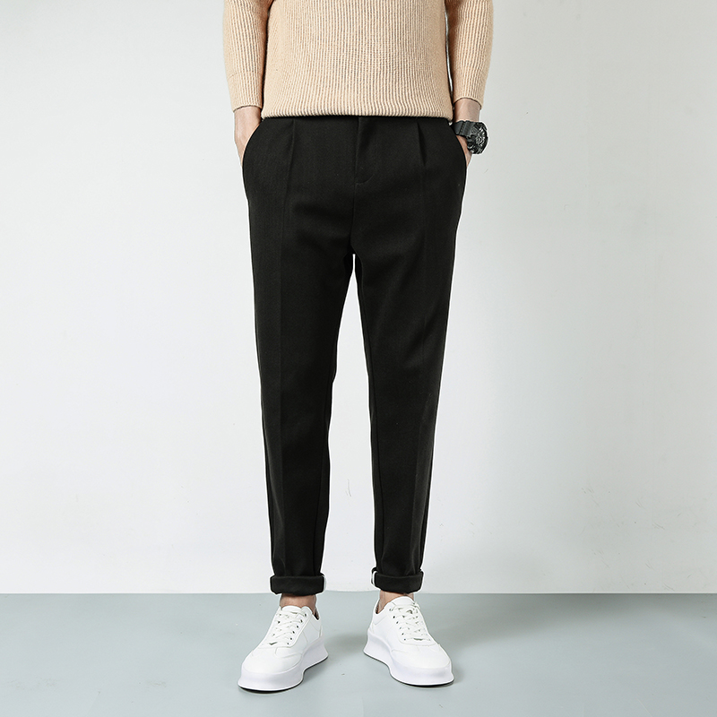 Rich and rich in sweaty pants male and Korean version trendy business Little Western pants loose 100 hitch and winter style casual long pants