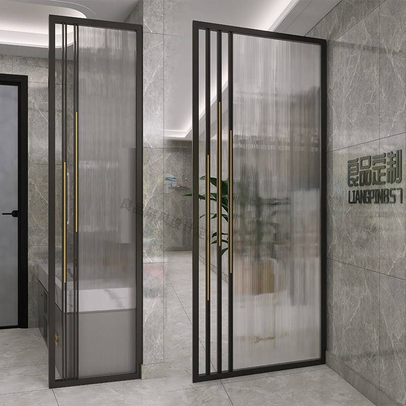 Modern Stainless Steel Screen Light Lavish Living Room Partition Toilet Glass Brief Nordic Metal Iron Art Genguan Custom-Taobao