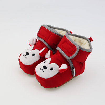 秋冬季婴儿步前软底加绒鞋子0-1岁