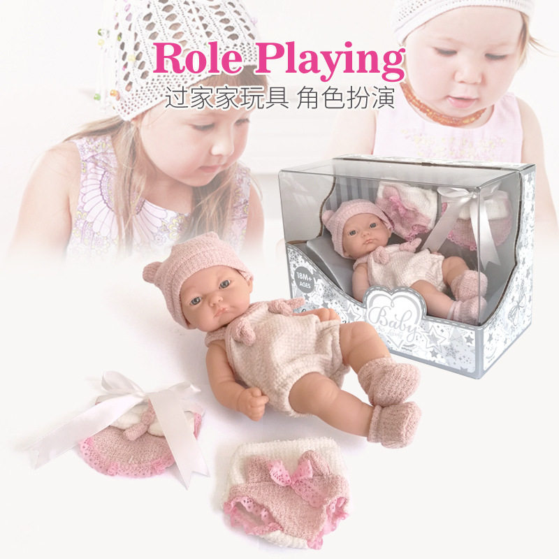 Foreign Trade Export 10-inch Enamelling Emulation Baby Soothing Toy Girl over Home Family Dolls Baby Bath Rebirth 
