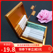 Hand-rolled cigarette case 70mm ordinary cigarette holder with exquisite personality and pressure-proof creative gold mens clamshell aluminum alloy cigarette holder