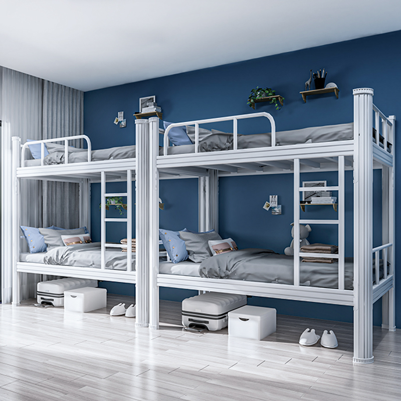 Bunk bed bunk bed staff student dormitory bed apartment bed custom iron frame bed 1 8 meters long bunk bed iron bed