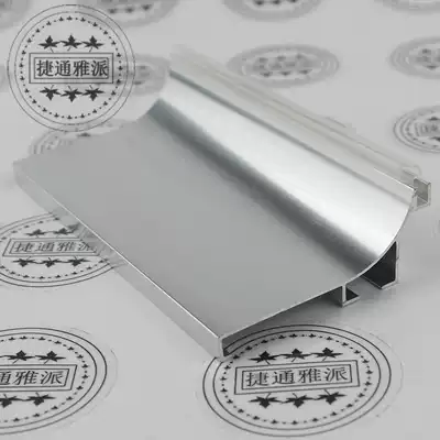 ? Door invisible handle-free embedded strip aluminum alloy bright silver L-type lower cabinet handle floor cabinet handle