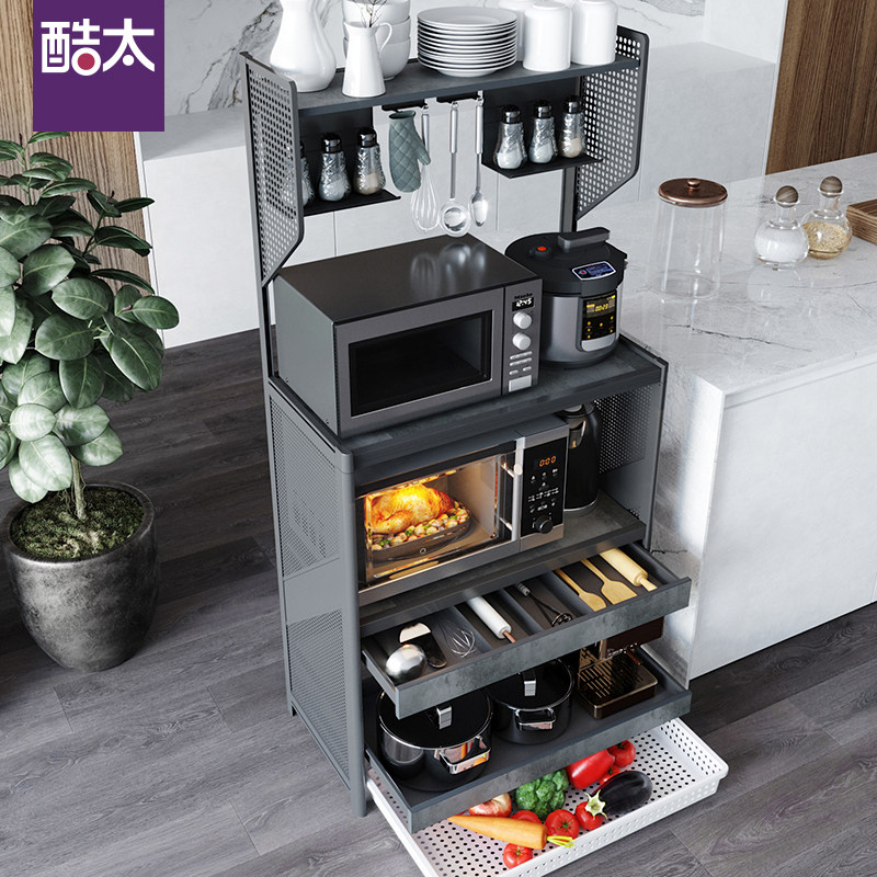 Cool too microwave oven shelf kitchen floor-to-ceiling multi-layer space aluminum storage cabinet multi-function oven electrical rack