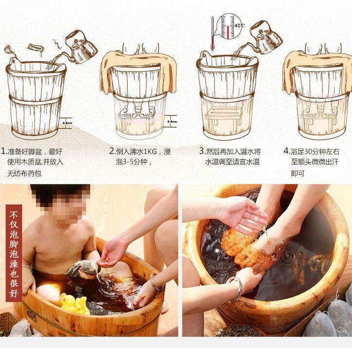 [30 Packs]Mugwort Foot Soak Pack, Cold and Dampness Pack, Wild Mugwort Postpartum Bath Pack, Shampoo and Bath Pack, Baby Bath Pack