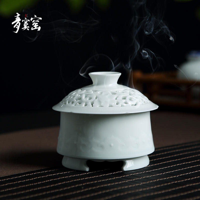 Up with green was censer jingdezhen ceramic smoked the present household indoor aloes sandalwood incense buner nerves