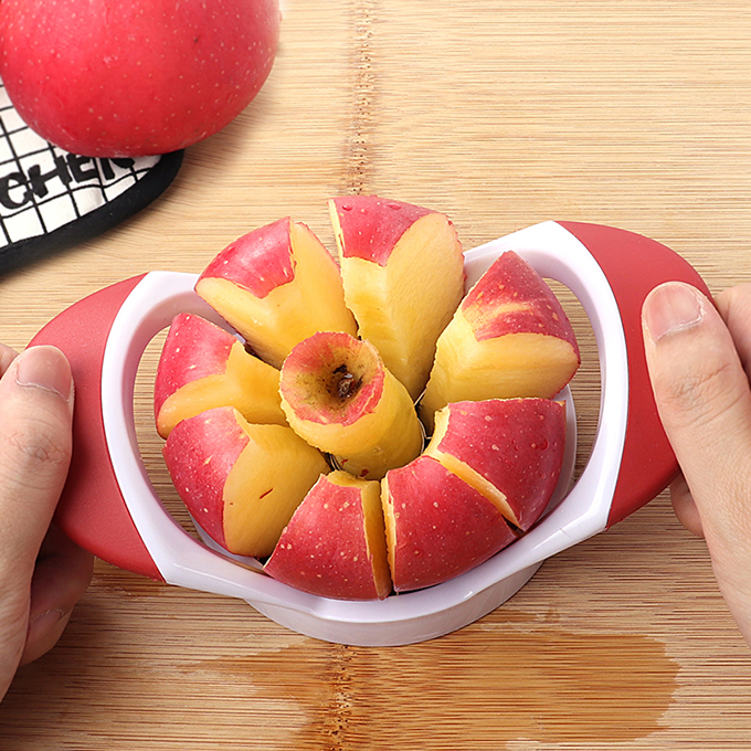 Versatile apple divider lemon slicer cut fruit theorizer stainless steel home Go to nuclear cut block separator 