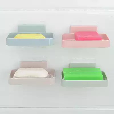 Fat storage box Powder room punch-free wall-mounted bathroom shelf Storage net drain basket incense box Student dormitory storage rack