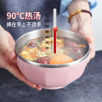 Bowl Single Stainless Steel Dish Suit Creative Personality Home Bowls Chopsticks Cutlery Bowls Nordic bowls Children Anti-scalding