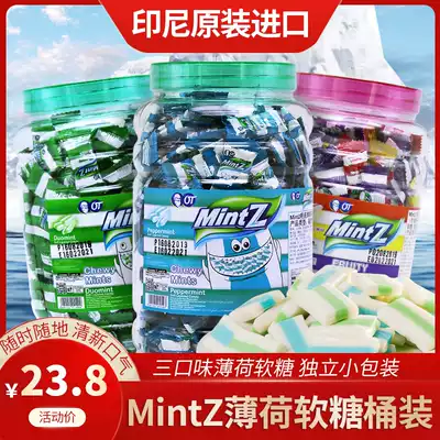 MintZ mints 460g barreled Indonesia imported double mint flavor fudge fresh breath cool sugar