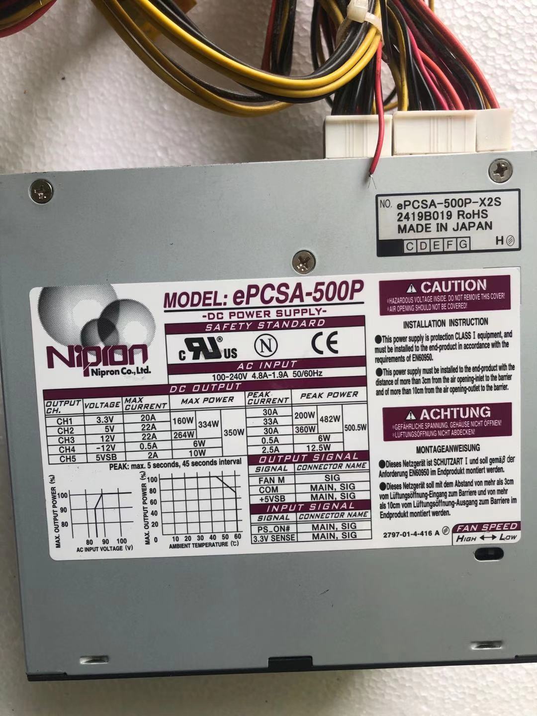 Spot Nipron original ePCSA-500P ePCSA-500P-X2S industrial control medical equipment power supply
