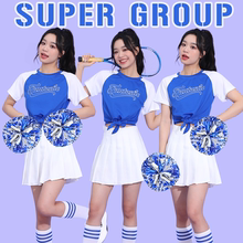 Cheerleading performance uniform, student group cheerleading aerobics, opening ceremony of the sports meet, group jazz performance class uniform