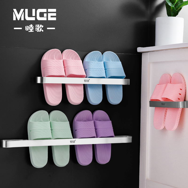 Bathroom slippers rack wall-mounted Perforated Dressing Room Door Rear containing deity Toilet Drain rack wall shelve