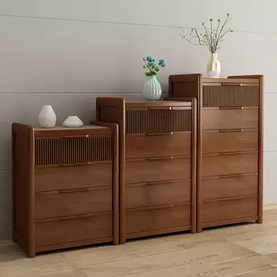 Solid wood chest cabinet Chinese bedroom storage cabinet living room drawer chest multifunctional wooden storage cabinet bedside table