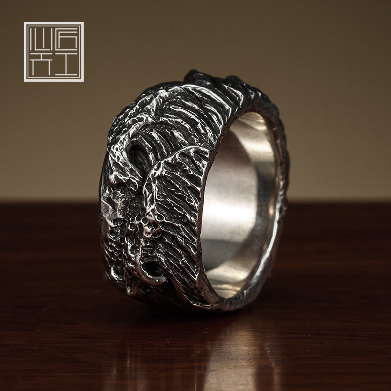 925 sterling silver ring men's fashion personality pledge of eternal love to ring lovers ring with the same index finger ring men