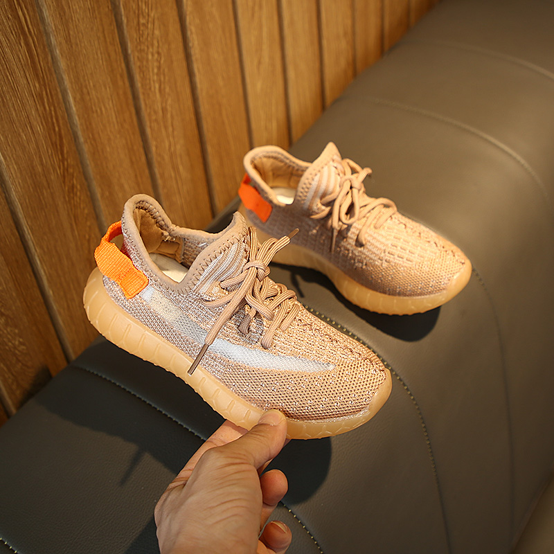 Luminous Terracotta Warriors And HorsesLuminous children Coconut shoes Boy shoes Primary and secondary school children spring and autumn girl gym shoes baby ventilation Mesh surface Single shoes