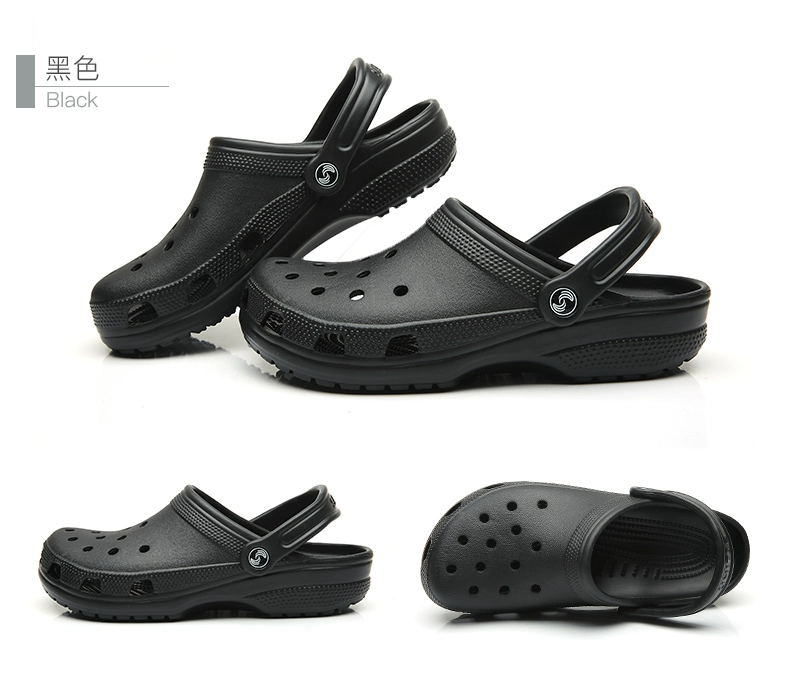 Nhẹ Crocs dép nam vài bộ nữ của Bao Đầu lười biếng dép dép đáy hầm dép chống trượt mềm