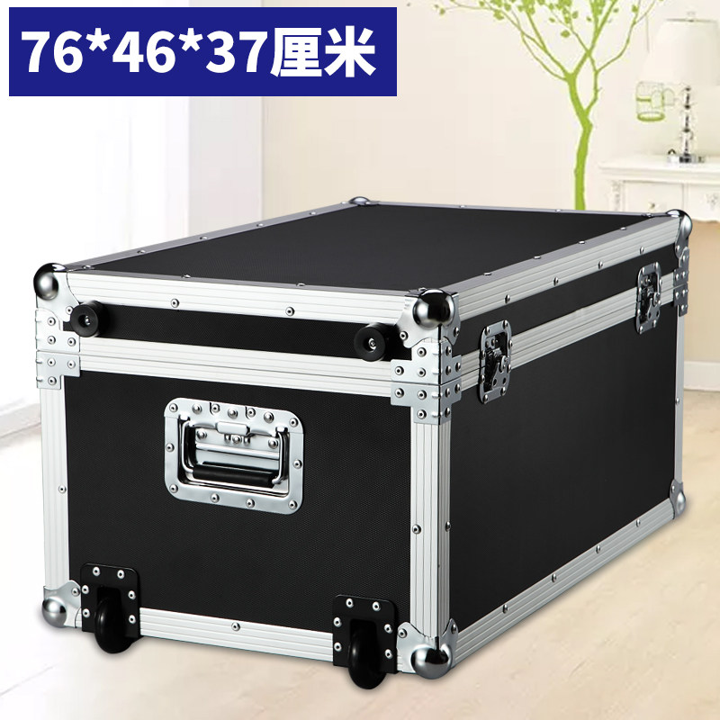 Decoration large storage box Aluminum alloy air box Hand-pulled instrument and equipment box Exhibition transport belt roller in stock