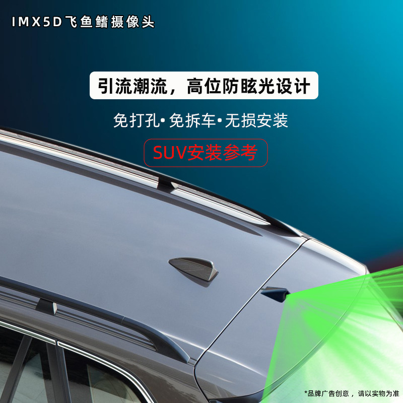 Round Shield Flying Fin 5D Rear Camera Ultra-High-Definition Night Vision Streaming Driving Recorder Dedicated Rear Camera Lens