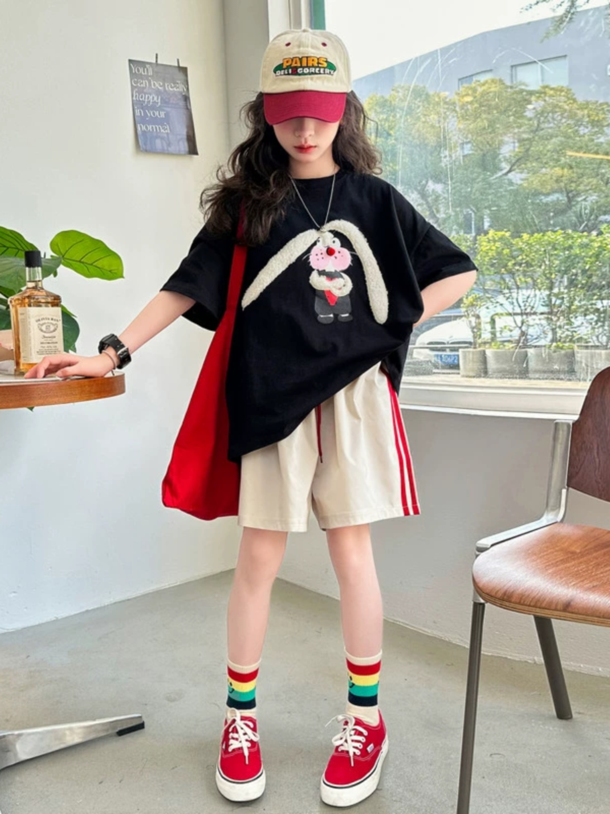 <!--女童夏季短袖短裤运动休闲套装中大童时髦洋气夏装儿童韩版夏款潮-->