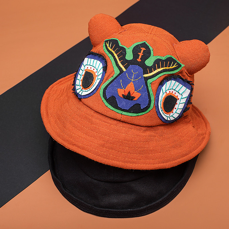 This is the craftsmanship pure artisanal folk wind spring and summer umbral cloth tiger leisure art fisherman hat student sunhat