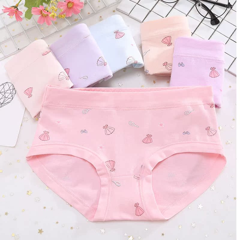 Childrens đồ lót cô gái bông quần phẳng góc hẹn hò bé tam giác bốn-góc bé trung niên quần short sinh viên 4 miếng