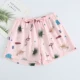 Quần pyjama của phụ nữ mỏng phần ngắn ở nhà cotton tinh khiết quần ngắn pyjama quần short phụ nữ mùa hè tươi quần ở nhà dễ thương ngọt ngào đồ ngủ rộng rãi - Quần tây