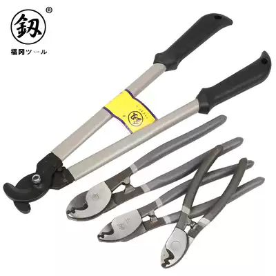 Fukuoka tools, Japan, powerful cable scissors, manual electrician scissors, cable pliers, large power mouth, labor-saving