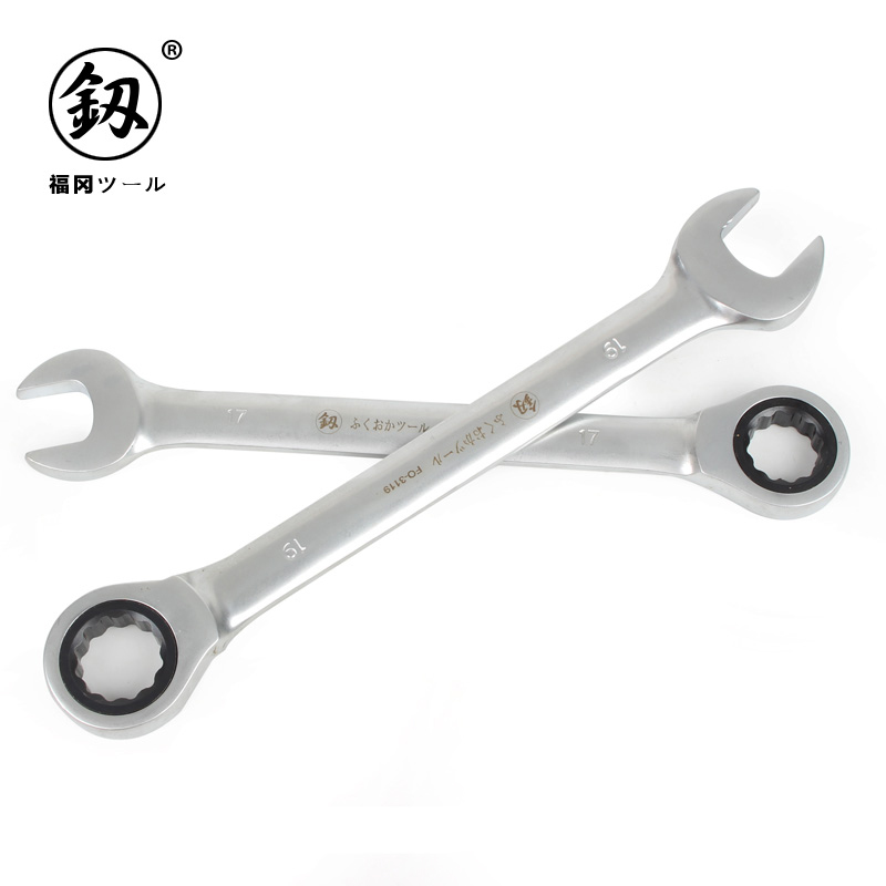 Japan Fukuoka Tool Seiko Dual-use Ratchet Wrench Opening Plum Blossom with a manual card