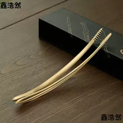 Pure copper tea clip brass old teacup clip tweezers clip Cup boutique tea clip household kung fu tea set accessories