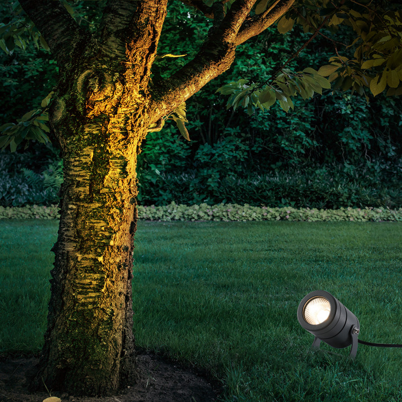 Outdoor waterproof spotlight led garden projection lamp lighting tree lamp household door head lamp lawn lamp tree lamp ground plug lamp