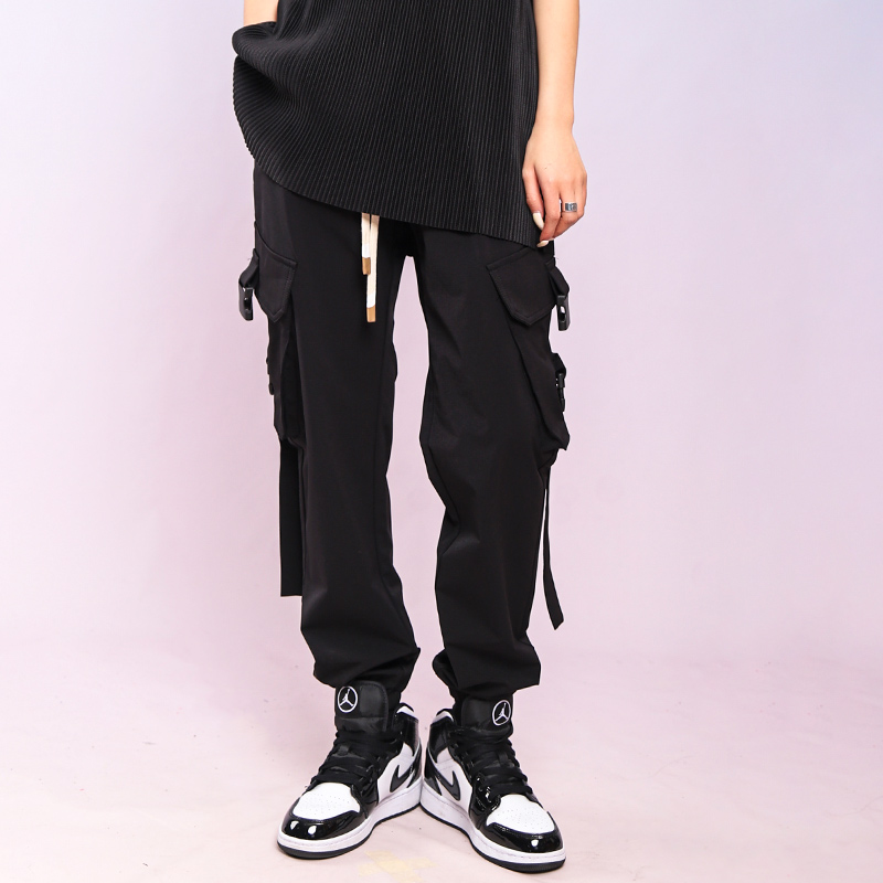 New factor Official Shop Loose Functional Pants Flutter with artificial clothing Pants Men Lovers Casual Bunches Pants National Tide Pants