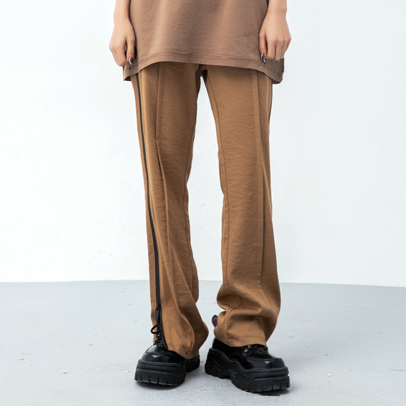 New Factor High Street New Side Pull Chain Design Sense Casual Pants Loose Micro Lasagy Pants Men And Women Pants