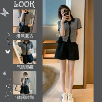 Летняя модная летняя одежда, комплект, городской стиль, популярно в интернете, подходит для подростков, по фигуре