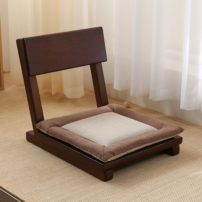 Floating Window Cattail Tatami Sat Mound Pure Solid Wood Bushel Chair Cushion Balcony Sloth Sofa Ground Short Chair Cushion