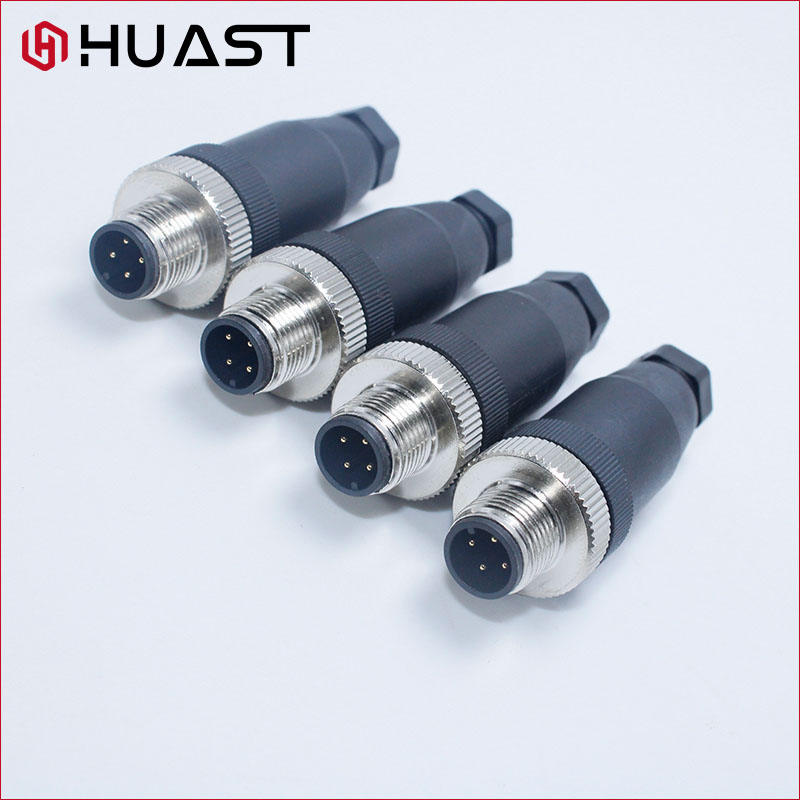 Manufacturers direct sales waterproof aerospace socket connector plug M12-4 core 5T8 needle straight head PG7