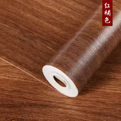 Retro new Chinese 3D antique wood grain wallpaper simulation original wood color Wood Wood imitation living room waterproof background wall wallpaper