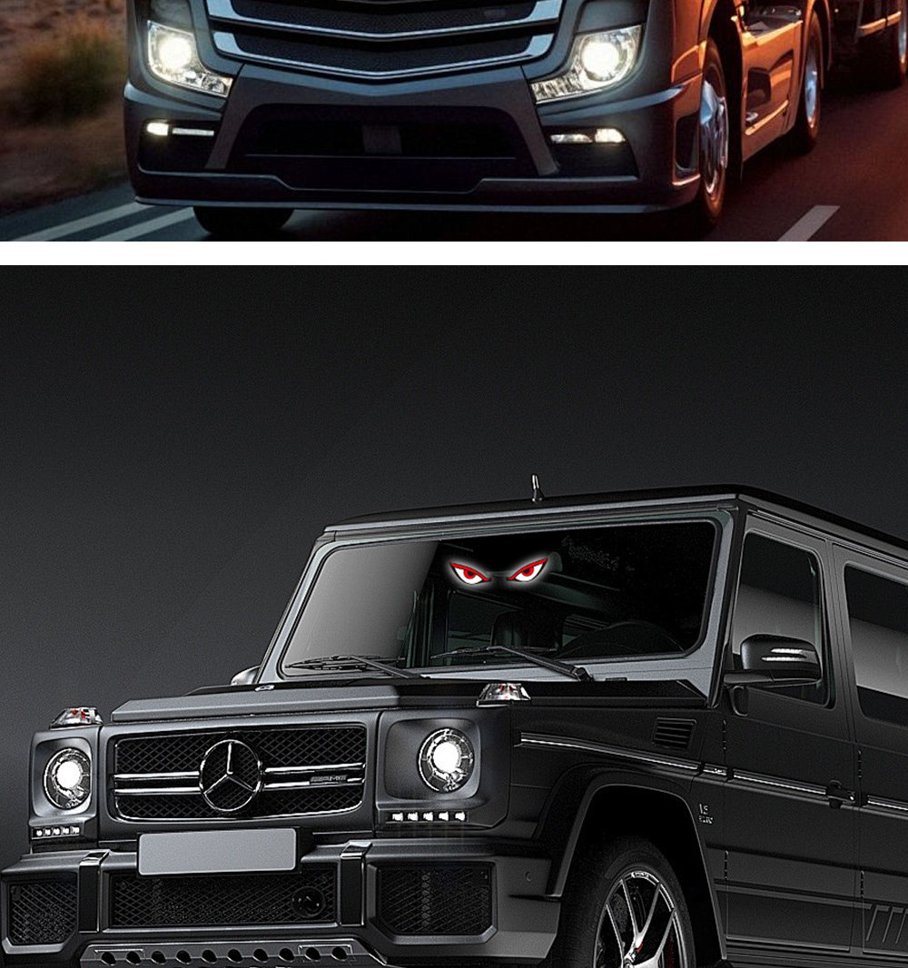 Car Solar Demon Eye Led Ambient Light Vehicle Dynamic Rear Window Demon Eye Led Sensor Light