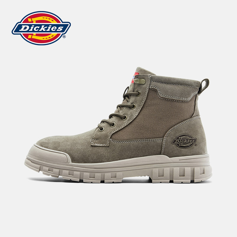 Dickies Official Boot Men's spring genuine leather Inn Wind High cylinder Shoe Men's Korean version Trend 100 Lapped Tooling Boots