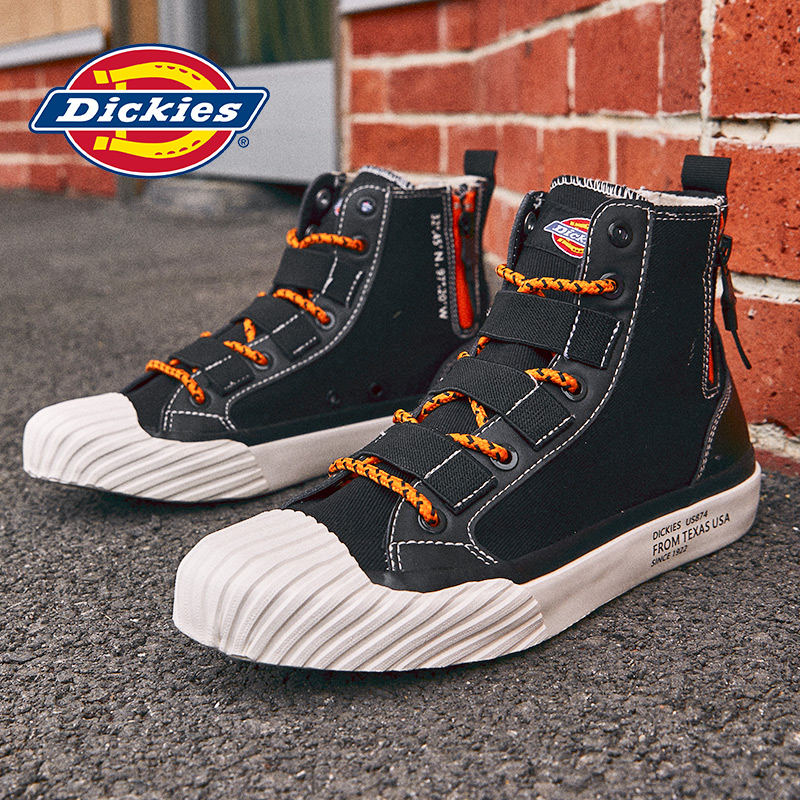 Dickies Men Shoes Wave Shoes 2021 Summer Black High Silo Sails Shoes Men Students Han Edition 100 Hitch Casual Shoes