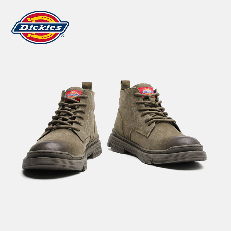 Dickies Martin boots male winter gush genuine leather Inlenty wind in cylinder retro men's shoes boots cotton shoes overalls boots
